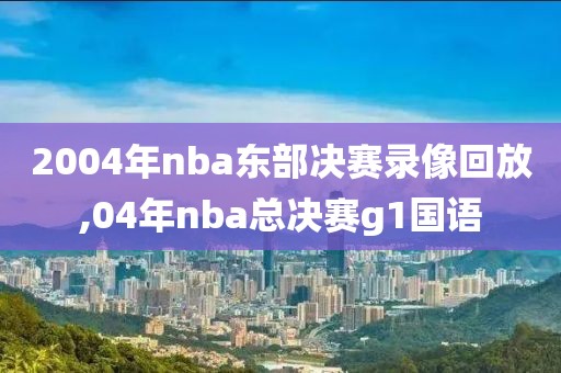 2004年nba东部决赛录像回放,04年nba总决赛g1国语