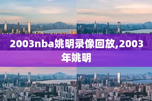 2003nba姚明录像回放,2003年姚明