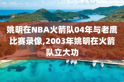 姚明在NBA火箭队04年与老鹰比赛录像,2003年姚明在火箭队立大功