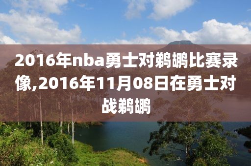 2016年nba勇士对鹈鹕比赛录像,2016年11月08日在勇士对战鹈鹕