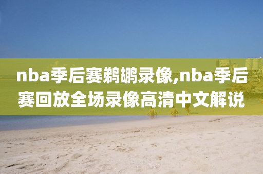 nba季后赛鹈鹕录像,nba季后赛回放全场录像高清中文解说