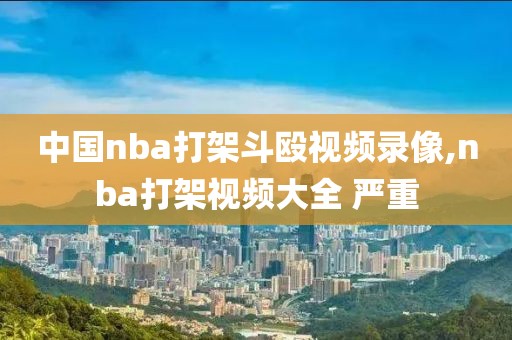 中国nba打架斗殴视频录像,nba打架视频大全 严重