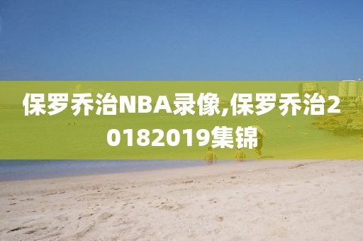 保罗乔治NBA录像,保罗乔治20182019集锦