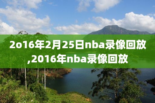 2o16年2月25日nba录像回放,2016年nba录像回放