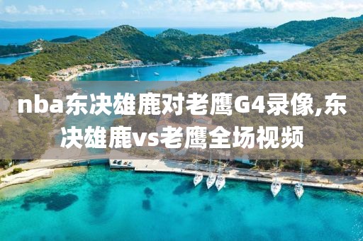 nba东决雄鹿对老鹰G4录像,东决雄鹿vs老鹰全场视频