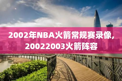 2002年NBA火箭常规赛录像,20022003火箭阵容