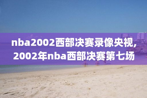 nba2002西部决赛录像央视,2002年nba西部决赛第七场