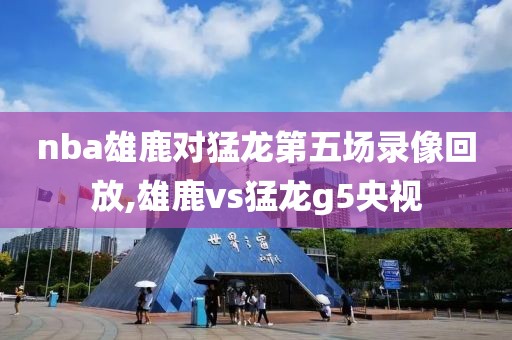 nba雄鹿对猛龙第五场录像回放,雄鹿vs猛龙g5央视