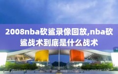 2008nba砍鲨录像回放,nba砍鲨战术到底是什么战术