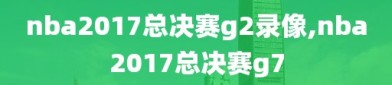 nba2017总决赛g2录像,nba2017总决赛g7