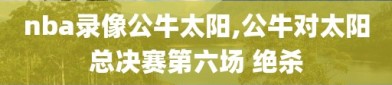 nba录像公牛太阳,公牛对太阳总决赛第六场 绝杀