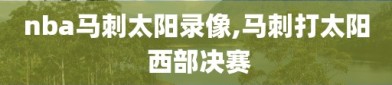 nba马刺太阳录像,马刺打太阳 西部决赛