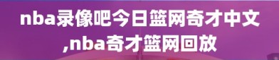 nba录像吧今日篮网奇才中文,nba奇才篮网回放