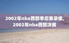 2002年nba西部季后赛录像,2002年nba西部决赛