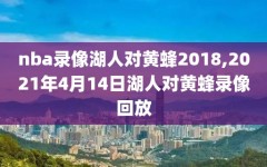 nba录像湖人对黄蜂2018,2021年4月14日湖人对黄蜂录像回放