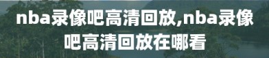 nba录像吧高清回放,nba录像吧高清回放在哪看