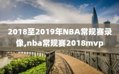 2018至2019年NBA常规赛录像,nba常规赛2018mvp