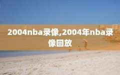 2004nba录像,2004年nba录像回放