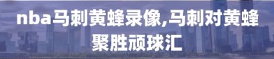 nba马刺黄蜂录像,马刺对黄蜂聚胜顽球汇