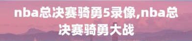 nba总决赛骑勇5录像,nba总决赛骑勇大战