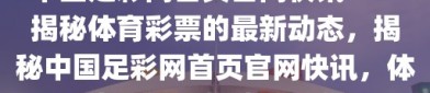 中国足彩网首页官网快讯——揭秘体育彩票的最新动态，揭秘中国足彩网首页官网快讯，体育彩票最新动态一览