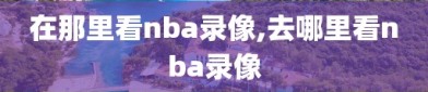 在那里看nba录像,去哪里看nba录像