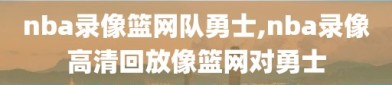 nba录像篮网队勇士,nba录像高清回放像篮网对勇士