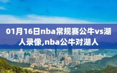 01月16日nba常规赛公牛vs湖人录像,nba公牛对湖人