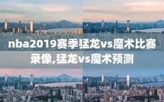 nba2019赛季猛龙vs魔术比赛录像,猛龙vs魔术预测