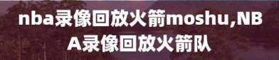 nba录像回放火箭moshu,NBA录像回放火箭队