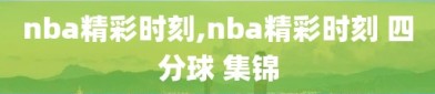 nba精彩时刻,nba精彩时刻 四分球 集锦