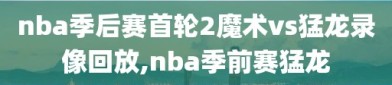 nba季后赛首轮2魔术vs猛龙录像回放,nba季前赛猛龙