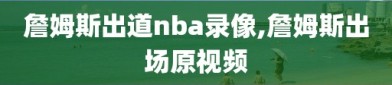 詹姆斯出道nba录像,詹姆斯出场原视频