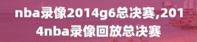 nba录像2014g6总决赛,2014nba录像回放总决赛