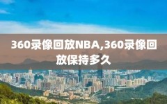 360录像回放NBA,360录像回放保持多久