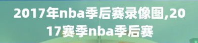 2017年nba季后赛录像图,2017赛季nba季后赛