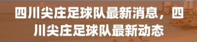 四川尖庄足球队最新消息，四川尖庄足球队最新动态