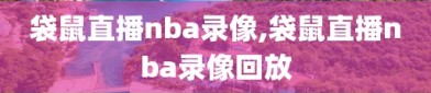 袋鼠直播nba录像,袋鼠直播nba录像回放