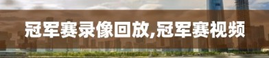 冠军赛录像回放,冠军赛视频