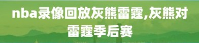 nba录像回放灰熊雷霆,灰熊对雷霆季后赛