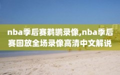 nba季后赛鹈鹕录像,nba季后赛回放全场录像高清中文解说