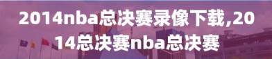 2014nba总决赛录像下载,2014总决赛nba总决赛