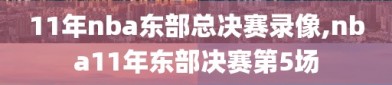 11年nba东部总决赛录像,nba11年东部决赛第5场