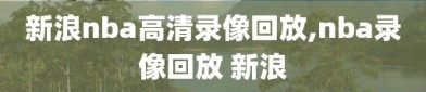 新浪nba高清录像回放,nba录像回放 新浪