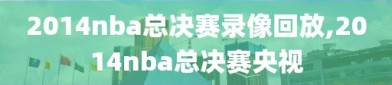 2014nba总决赛录像回放,2014nba总决赛央视