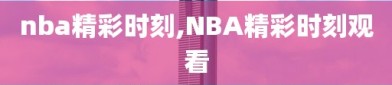 nba精彩时刻,NBA精彩时刻观看