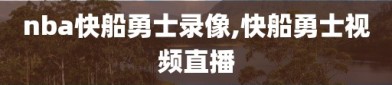 nba快船勇士录像,快船勇士视频直播