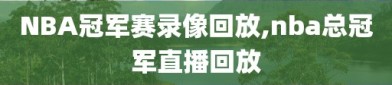 NBA冠军赛录像回放,nba总冠军直播回放