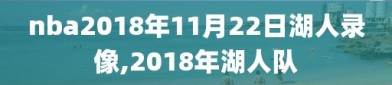 nba2018年11月22日湖人录像,2018年湖人队