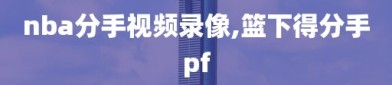 nba分手视频录像,篮下得分手pf